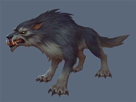 Direwolf by Betty Jiang on ArtStation. Dark Creatures, Fantasy Creatures, Mythical Creatures ...