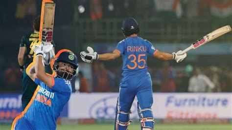 IND vs AUS 1st T20 Highlights: Rinku seals thriller after SKY's 42-ball ...