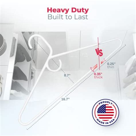 Neaties Heavy Duty Plastic Hangers Bulk Made in USA (6 to 108 Pack Available or Hangers 24 Pack ...