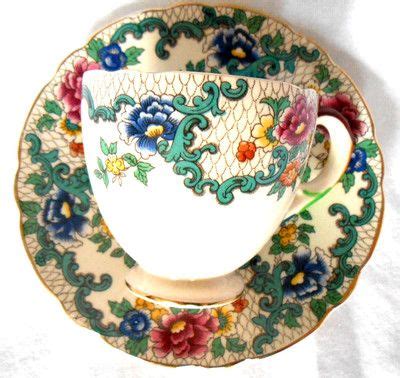 Royal Cauldon Victoria England Vintage Bone China Coffee Cup Saucer Duo ...