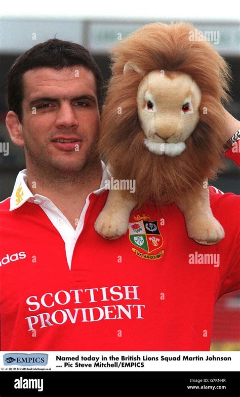 Named today in the British Lions Squad Martin Johnson Stock Photo - Alamy