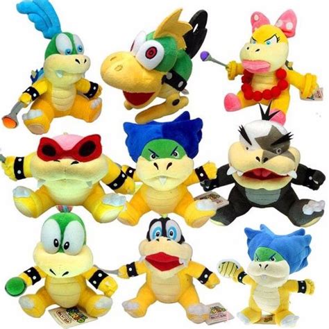 $5.99 - 18-23Cm Super Mario Bros Larry Koopa Bowser Plush Toy Koopaling Xmas Gifts 9Pcs #ebay # ...