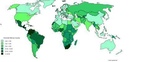 Homicide Rate by Country | U.N. Global Study on Homicide 2013 [1248x533 ...