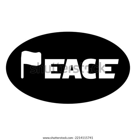 Peace White Flag Symbol Logo Text Stock Vector (Royalty Free ...