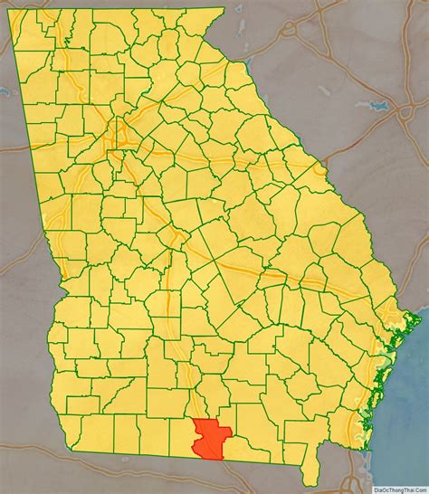 Map of Lowndes County, Georgia - Thong Thai Real