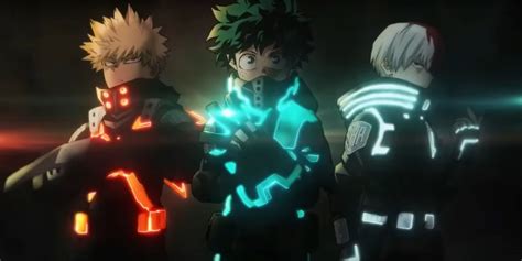 My Hero Academia Movie Poster Shows New Deku, Bakugo, & Shoto Costumes