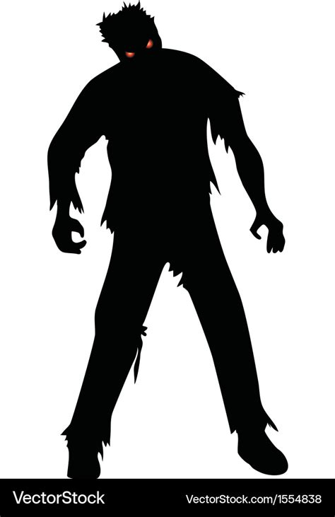 Zombie isolated on white Royalty Free Vector Image