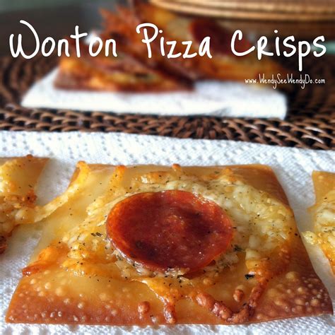 Wonton Pizza Crisps | Food, Recipes, Yummy appetizers