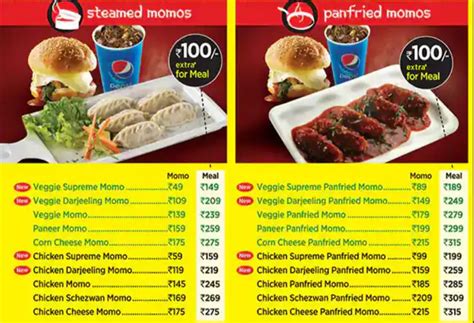 Menu at WOW! Momo, Mumbai, Shop 7