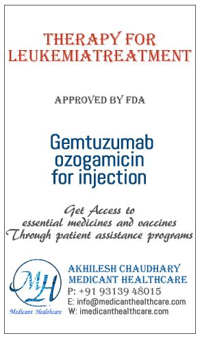 Gemtuzumab ozogamicin for injection | Generic Medicines FDA Approved ...