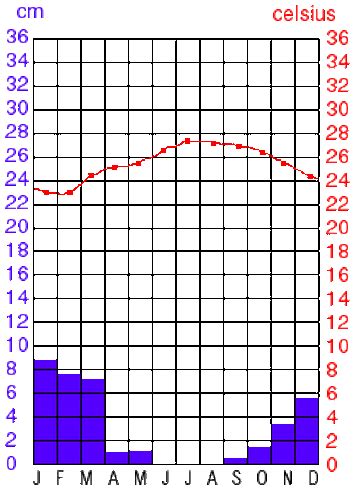 Climatogram - the desert