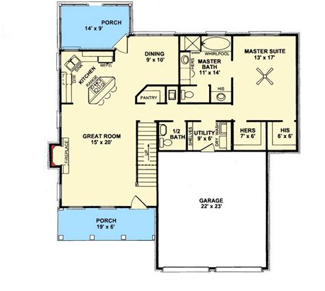 Open Living Area First Floor Plan - SDL Custom Homes