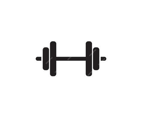 Premium Vector | Barbel dumbbell gym icon logo template