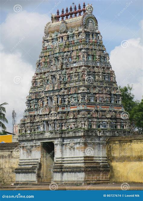 India. Sirkazhi Temle. Gopuram. Stock Photo - Image of sirkazhi, river: 80727674