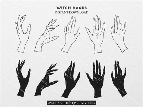 Witch Hand Svg, Magic Female Hand Svg, Mystical Svg, Witch Hands ...