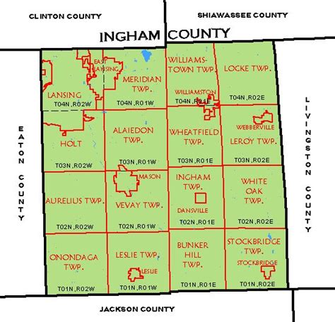 Ingham County Township Map - Shari Demetria