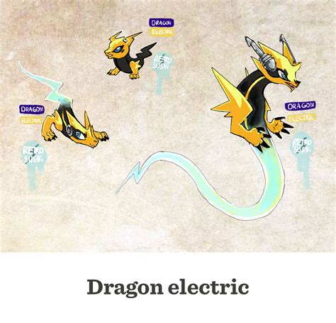 Fakemon electric dragon by Retro-Sushi on DeviantArt