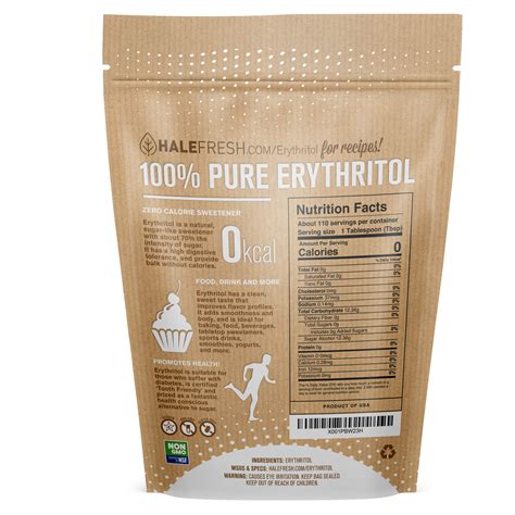 Erythritol Sweetener Natural Sugar Substitute 3lb - Granulated Low Calorie Sweetener High ...