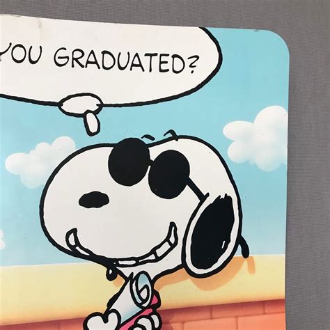 GIANT Snoopy Graduation Card Vintage Collectible Poster 1971 | Etsy