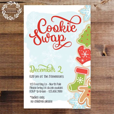 Cookie Exchange Invitation Printable Invitation or Printed - Etsy