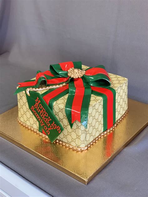 Gucci Gift Box Birthday Cake — Skazka Cakes