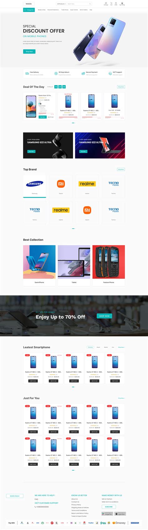 E-commerce landing page design on Behance