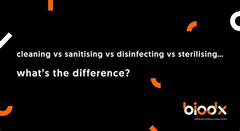 Cleaning vs Sanitising vs Disinfecting... What's the Difference? - biodx