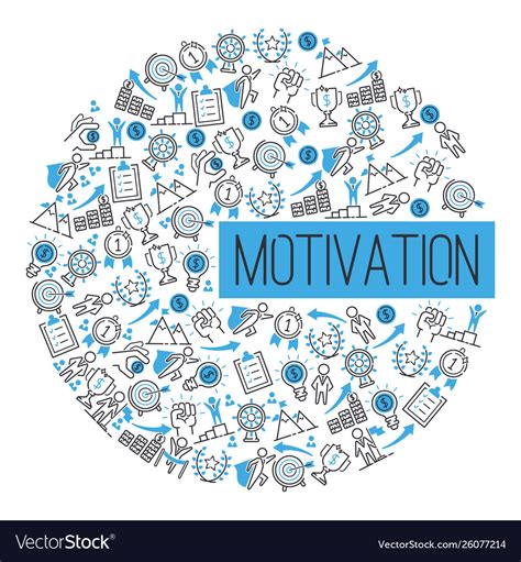 Motivation success motivate concept pattern Vector Image