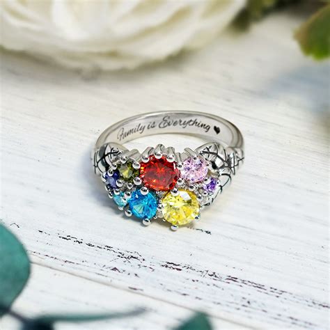 Personalized Mother's Birthstone Ring