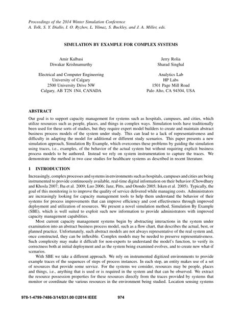 (PDF) Simulation by example for complex systems