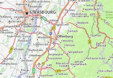 MICHELIN Offenburg map - ViaMichelin