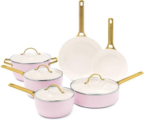 GreenPan Pavoda Ceramic Nonstick Cookware Pots and Pans Set, 10 Piece - Walmart.com