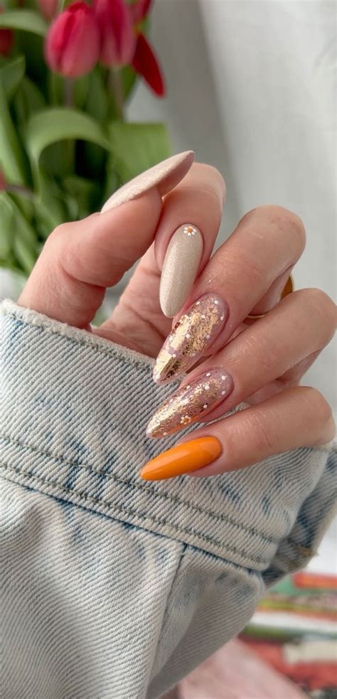 Share 135+ orange and gold nails - noithatsi.vn