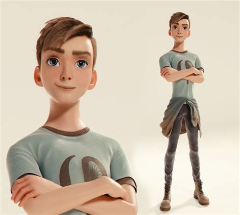 Dylan by Nazar Noschenko | Cartoon | 3D | Character modeling, Cartoon character design, Blender ...