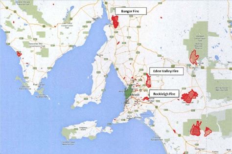 Map showing Eden Valley, Bangor, and Rockleigh fire-affected areas... | Download Scientific Diagram