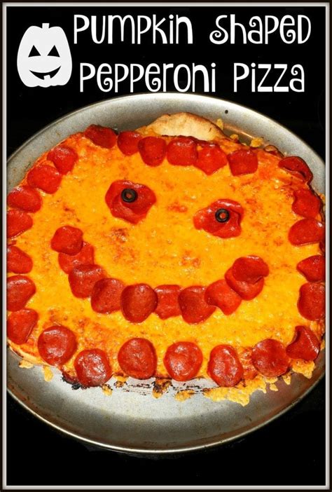 Pumpkin Shaped Pepperoni Pizza - For the Love of Food