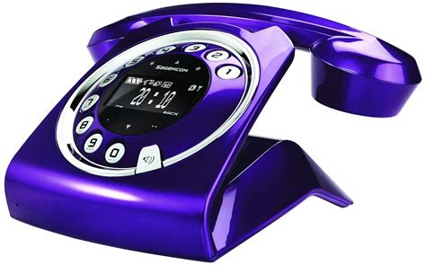 SAGEMCOM SIXTY PURPLE DIGITAL CORDLESS PHONE RETRO DESIGN LIMITED ...