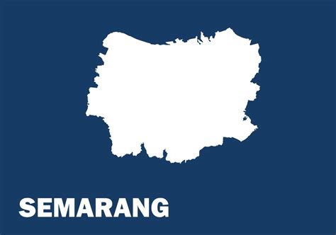 vector of Semarang map in blue and white color 9937845 Vector Art at ...