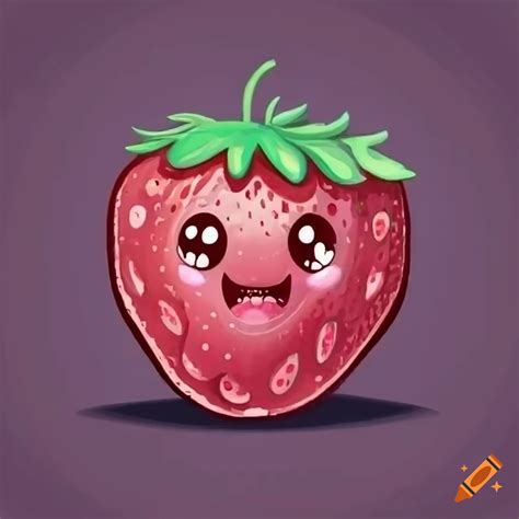 Cute kawaii strawberry design