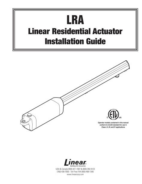 (PDF) Linear Residential Actuator Installation Guide - DOKUMEN.TIPS