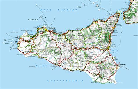 Map of Sicily | Sicily italy, Sicily, Italy map