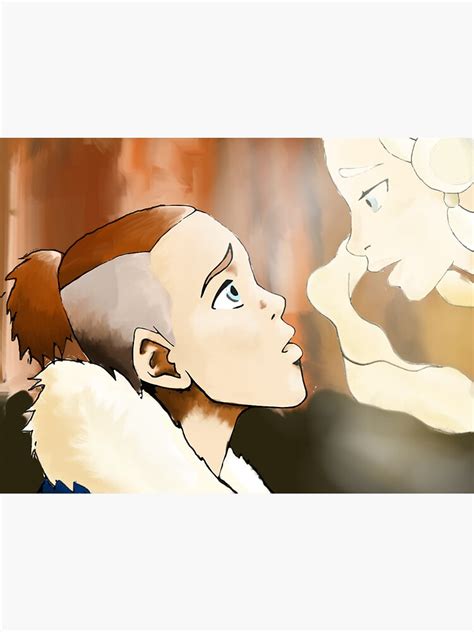 "Sokka and Yue" Sticker by morganajones | Redbubble