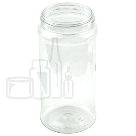 16oz Clear PET Plastic Spice Jar 63/485 - Liquid Bottles LLC