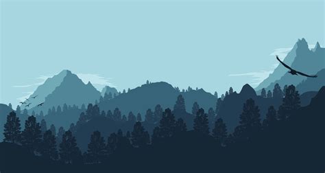 Download Silhouette Mountain Aesthetic Wallpaper | Wallpapers.com