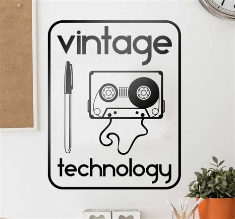 Vintage technology vintage wall sticker - TenStickers