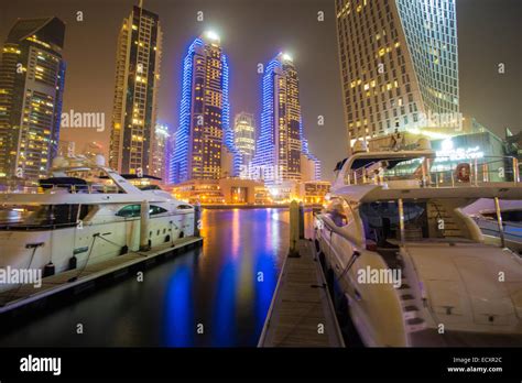 The Dubai Marina and skyline, Dubai, UAE Stock Photo - Alamy