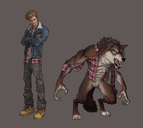 werewolf character design by synthezoide on DeviantArt