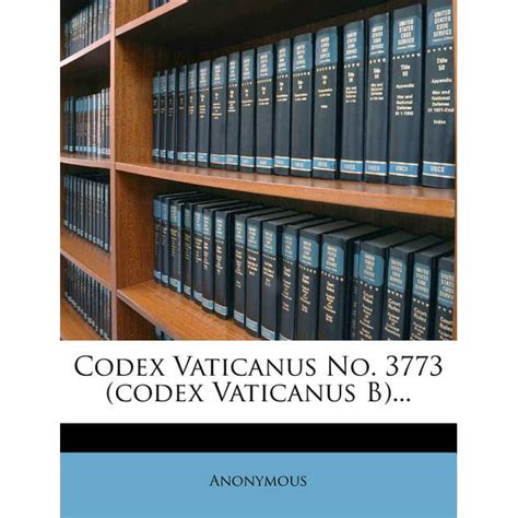 Codex Vaticanus No. 3773 (Codex Vaticanus B)... - Walmart.com - Walmart.com