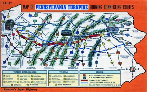 Map of Pennsylvania Turnpike Showing Connecting Routes PA | Flickr