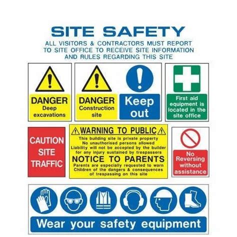 Industrial Safety Sign Board at Rs 85/sq ft in Navi Mumbai | ID ...